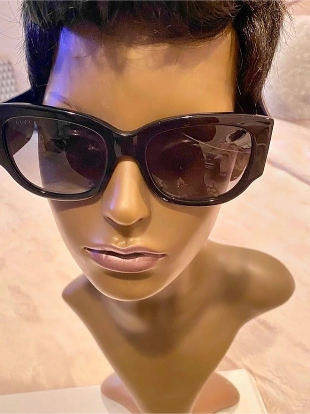 Gucci GG0036S Square Sunglasses Black & Red